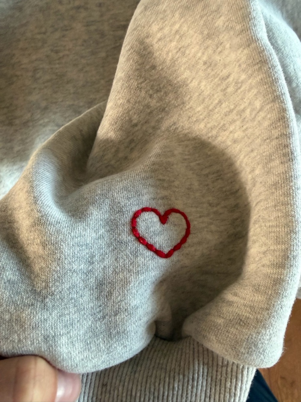 Women’s Crewneck Sweatshirt in Light Gray - Picture 5 of 6
